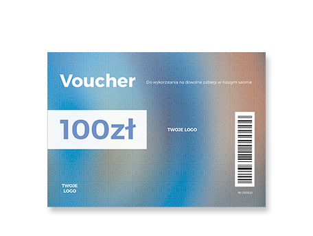 Voucher Podarunkowy A5, kolor, wzór 6