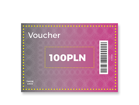 Voucher Podarunkowy A6, kolor, wzór 3