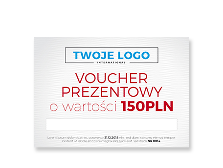 Voucher Podarunkowy A5, kolor, wzór 2