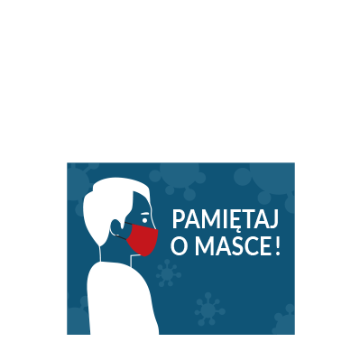 Naklejka "PAMIĘTAJ O MASCE!" - 200x150 mm wzór 2