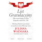 List gratulacyjny wz. 1