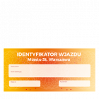 Identyfikator wjazdu (przepustka) 210x99 (DL)