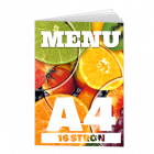 Menu A4 szyte, 16-stronicowe