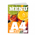 Menu A4 szyte, 8-stronicowe