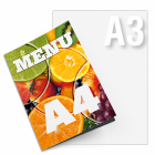 Menu składane A4 - Drukarnia Internetowa D-PRINT.PL - druk cyfrowy Warszawa Menu składane A4