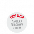 Naklejka podłogowa koło 100 cm