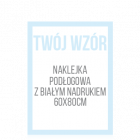 Naklejka podłogowa przezroczysta z białym ...